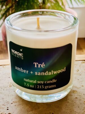 7.5 oz Tré <br> amber + sandalwood