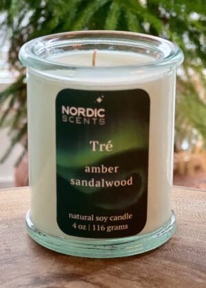 4 oz Tré <br> amber + sandalwood