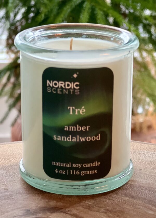 4 oz Tré <br> amber + sandalwood