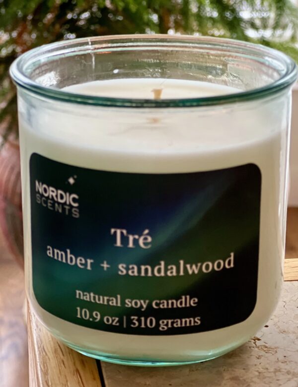 10.9 oz Tré<br> amber+ sandalwood